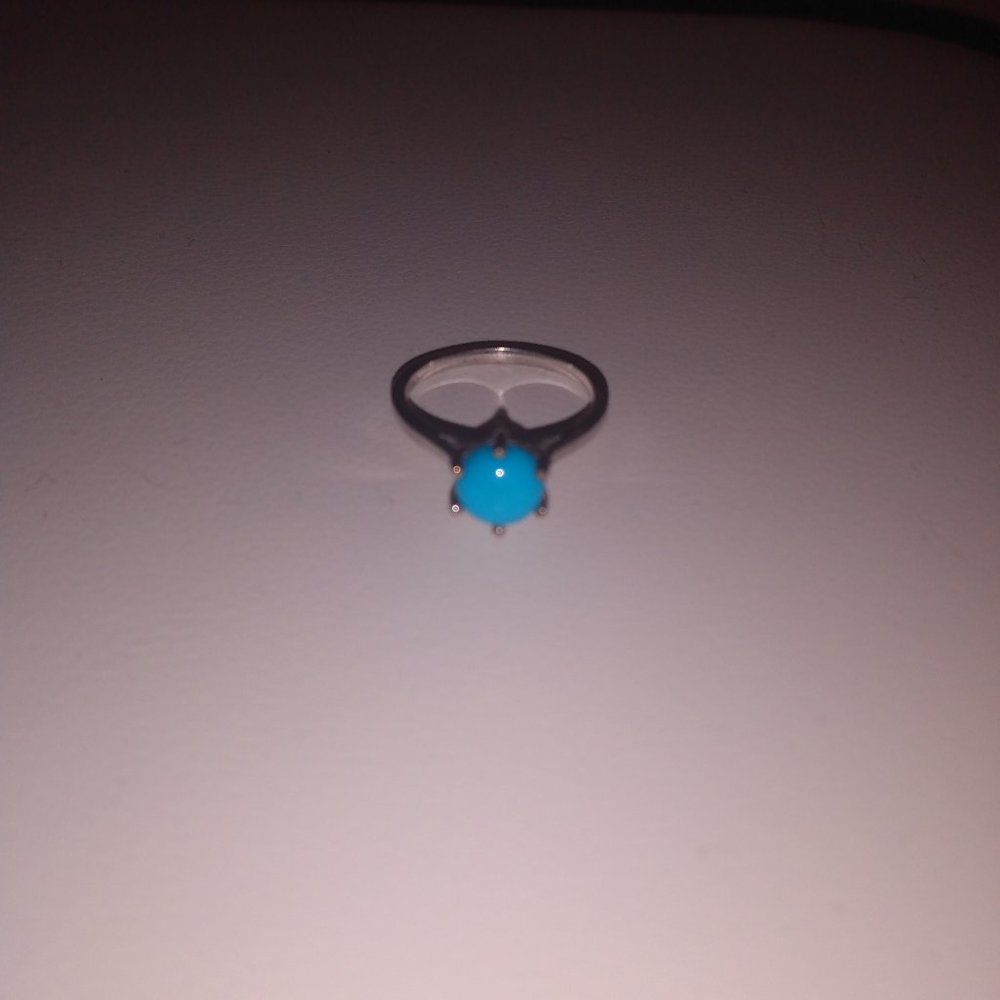 Sleeping beauty turquoise solitaire ring